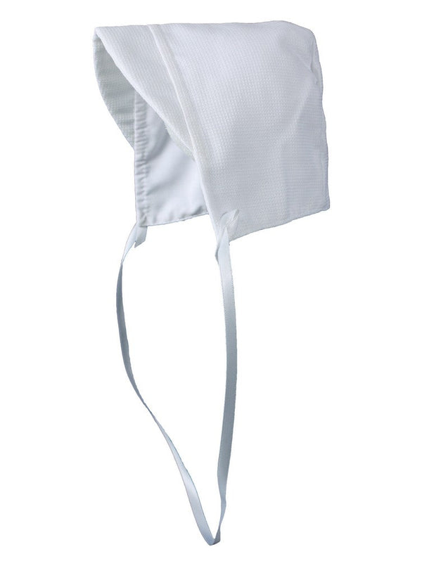 Little Things Mean A Lot Baby Boys White Waffle Pique Brim Baptism Hat 0-3M - SophiasStyle.com